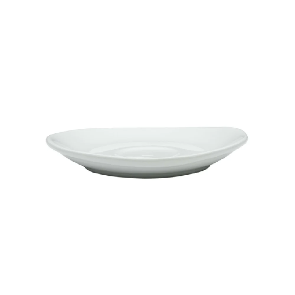 Libbey OG-5400 4-88 Inch Porcelain Oval Espresso Saucer White - 12 Packs