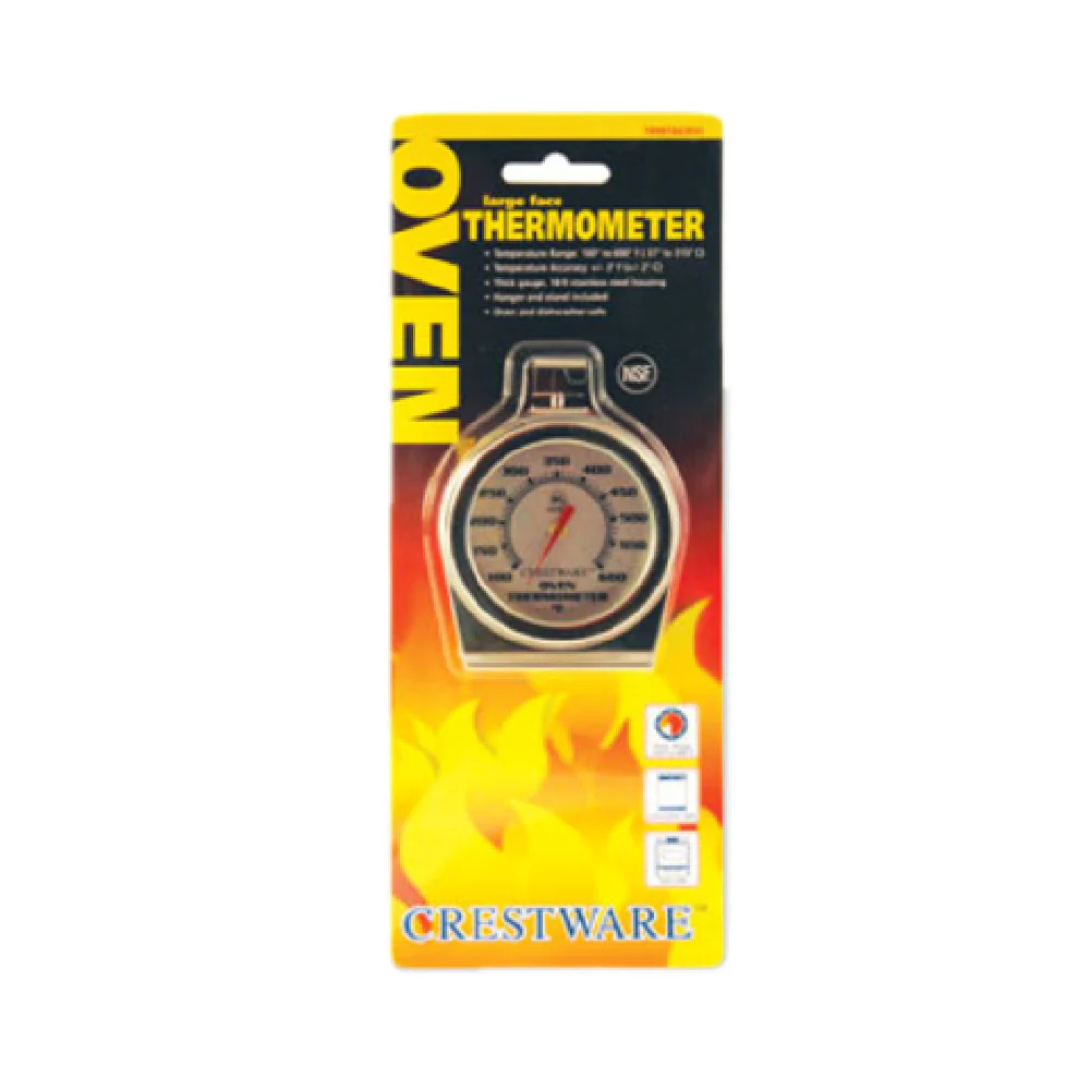 Crestware TRMT663SH 2.1 Inch Dia Dial Oven Thermometer Stainless Steel with Hanger and Stand Crestware TRMT663SH 2.1 Inch Dia Dial Oven Thermometer Stainless Steel with Hanger and Stand