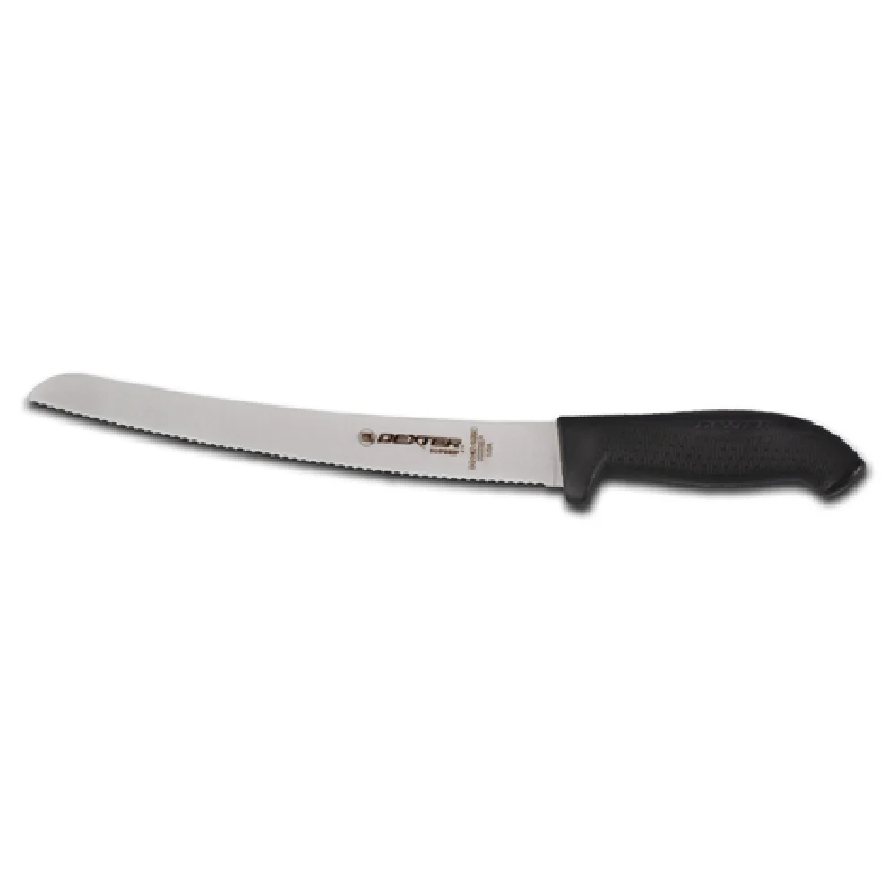 Dexter Russell 24383B 10 Inch Curved Black Rubber Handle Bread Knife High Carbon Steel Dexter Russell 24383B 10 Inch Curved Black Rubber Handle Bread Knife High Carbon Steel