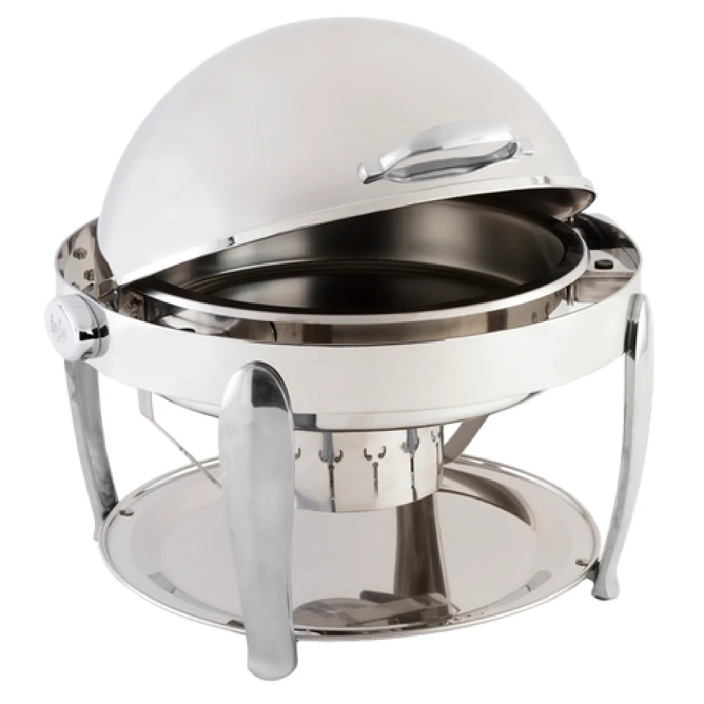 Bon Chef 10001S 21 Inch Round Chafing Dish 2 Gallon Silver-Plated with Vented Lid and Roman Legs Bon Chef 10001S 21 Inch Round Chafing Dish 2 Gallon Silver-Plated with Vented Lid and Roman Legs