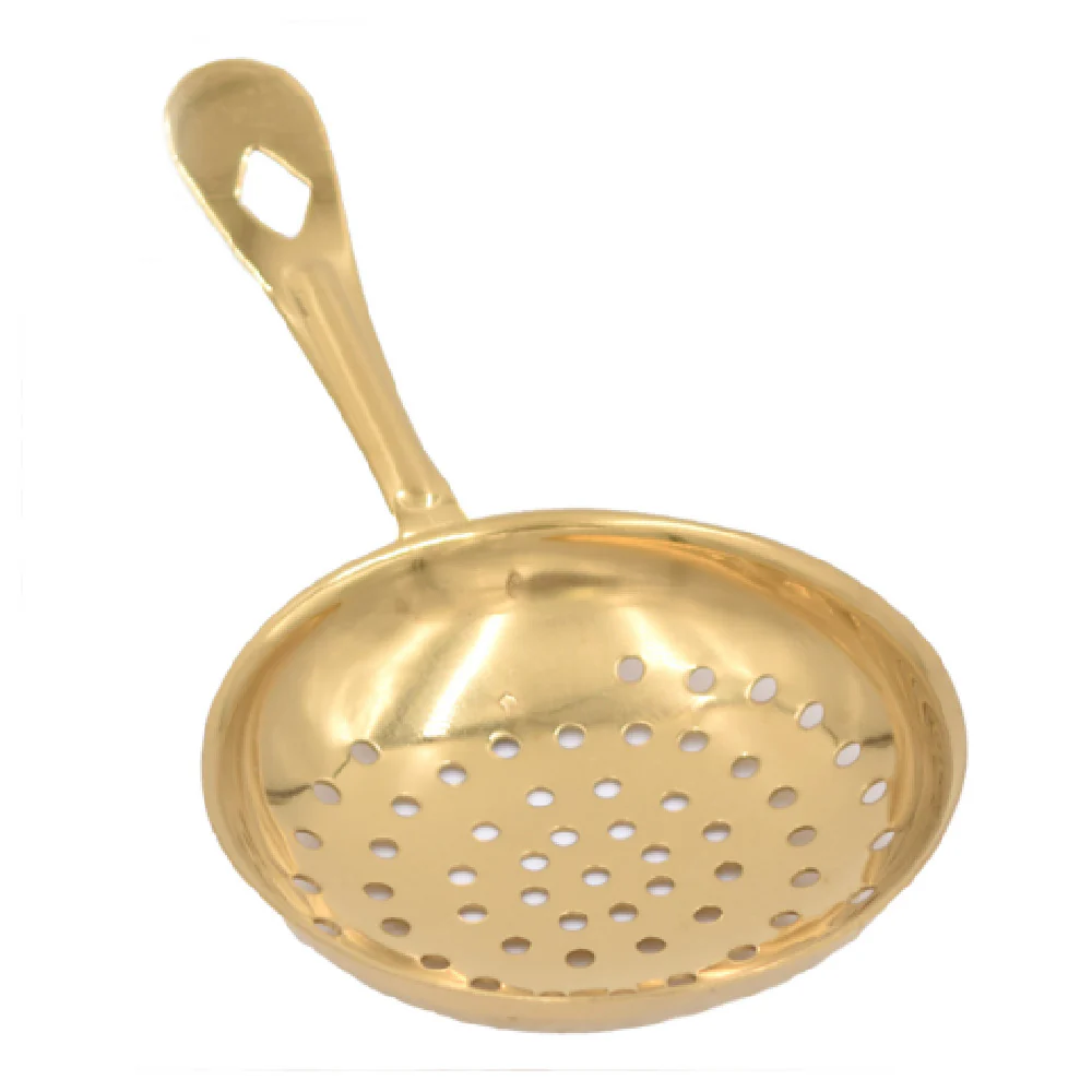 Spill-Stop 1018-2 6-1/4 Inch Julep Strainer PVD Gold Coating Stainless Steel Spill-Stop 1018-2 6-1/4 Inch Julep Strainer PVD Gold Coating Stainless Steel