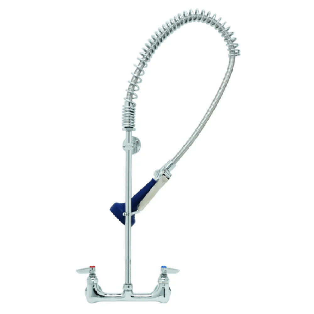 T&S Brass B-0133-B08 8 Inch EasyInstall Pre-Rinse Unit Stainless Steel with Riser
