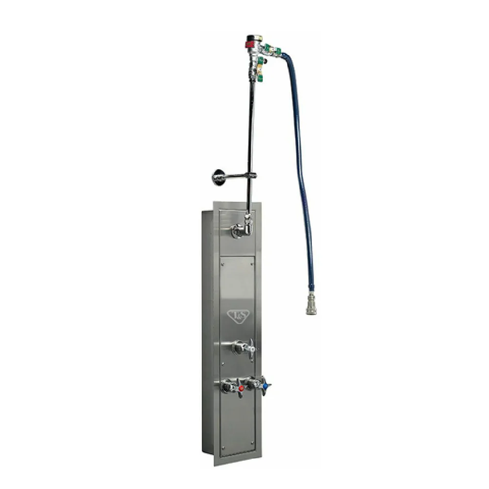 T&S Brass B-1460-SMT Hose Reel Stainless Steel Cabinet For Surface Top Inlets Mounting With Mixing Valve. Control Valve T&S Brass B-1460-SMT Hose Reel Stainless Steel Cabinet For Surface Top Inlets Mounting With Mixing Valve. Control Valve