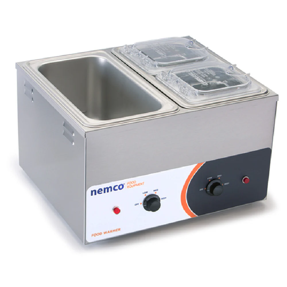 Nemco 6140 17 Inch Fractional Food Warmer Dual-well Stainless Steel with Insulated Exterior