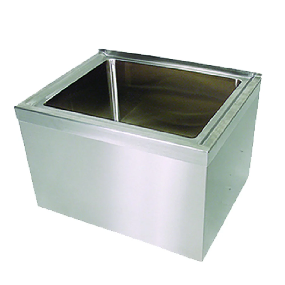 BK Resources BKMS-1620-12-KIT 24-Inch Mop Sink Kit Stainless Steel Floor Mounted with Faucet