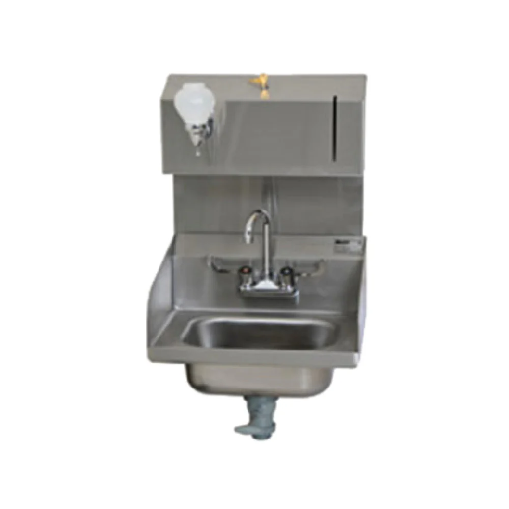 Eagle HSA-10-FWLDP-LRS 14 Inch Hand Sink Wall Mount with Towel and Soap Dispensers