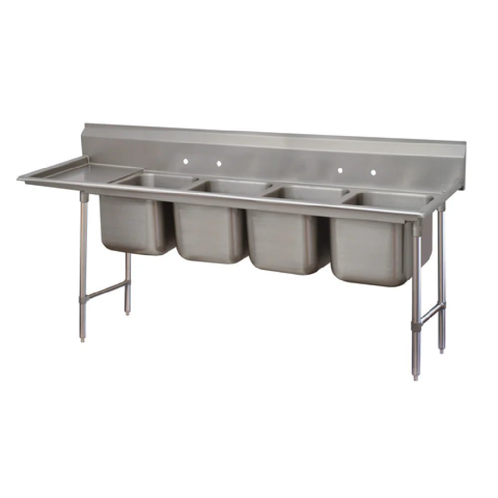 Advance Tabco 9-64-72-24L 110 Inch Regaline Sink with Left-hand Drainboard