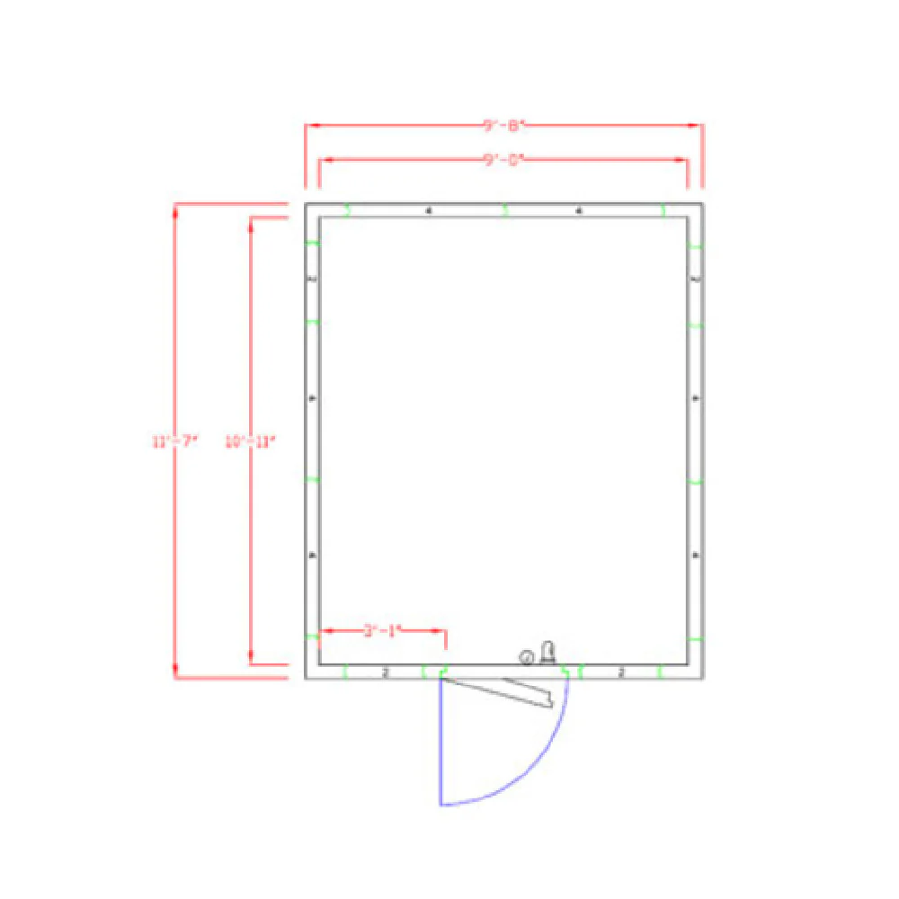 American Panel 10X12C-I 116 Inch Indoor Walk In Cooler Floorless Acrylume American Panel 10X12C-I 116 Inch Indoor Walk In Cooler Floorless Acrylume
