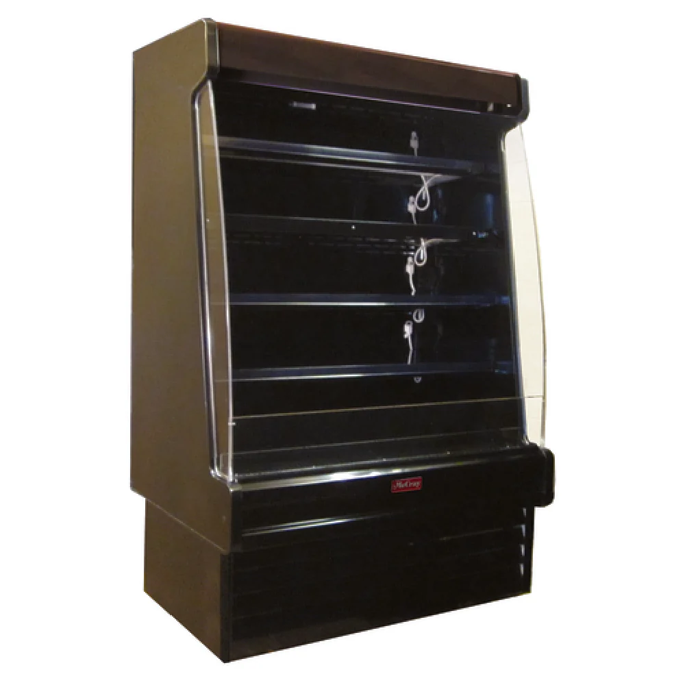 Howard-McCray R-OD35E-3S-B-LED 39 Inch Dairy Open Merchandiser Remote Refrigeration 4 Tier LED Lighting Black