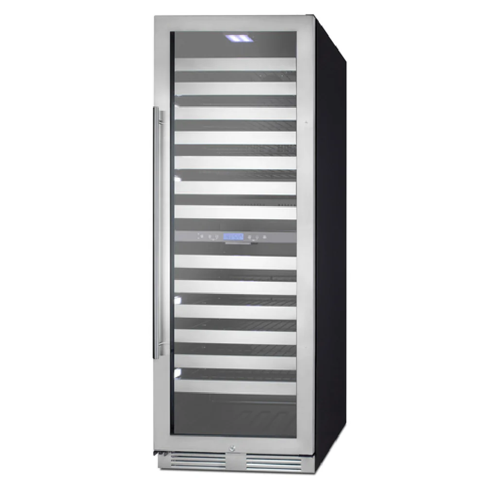 Summit SWCP2163 24 Inch Stainless Steel Dual Zone Wine Cellar with 163 Bottle Capacity Summit SWCP2163 24 Inch Stainless Steel Dual Zone Wine Cellar with 163 Bottle Capacity