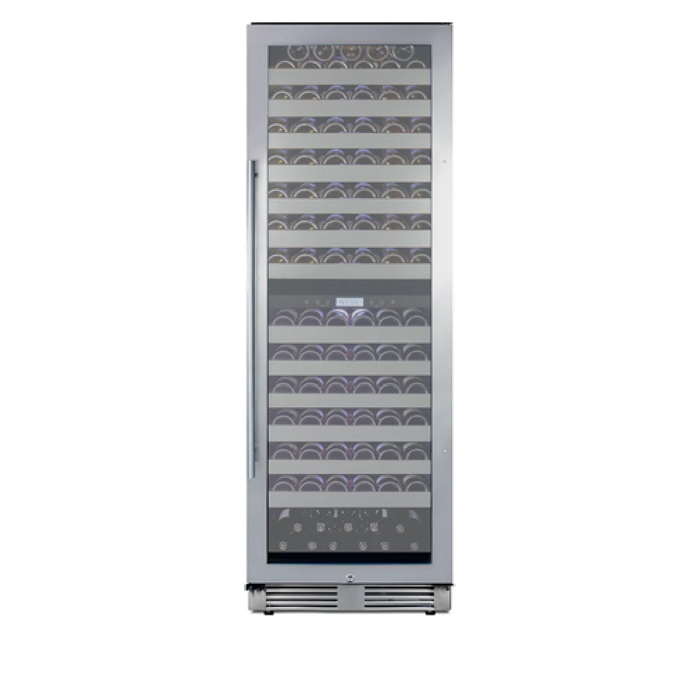Summit SWCP2163 24 Inch Stainless Steel Dual Zone Wine Cellar with 163 Bottle Capacity Summit SWCP2163 24 Inch Stainless Steel Dual Zone Wine Cellar with 163 Bottle Capacity