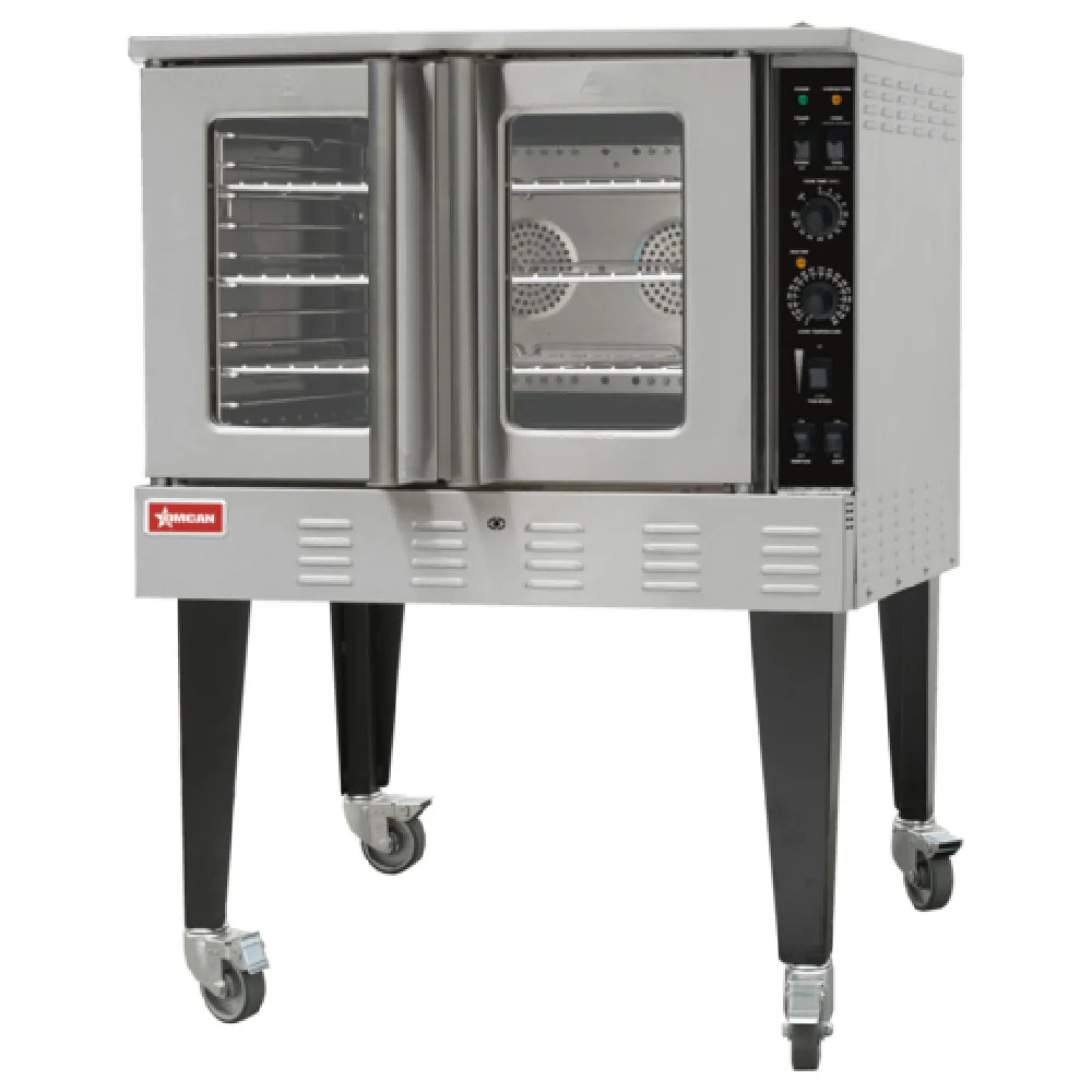 Omcan 47750 40 Inch Gas Convection Oven Stainless Steel (3) Shelves Caster 60000 BTU Omcan 47750 40 Inch Gas Convection Oven Stainless Steel (3) Shelves Caster 60000 BTU