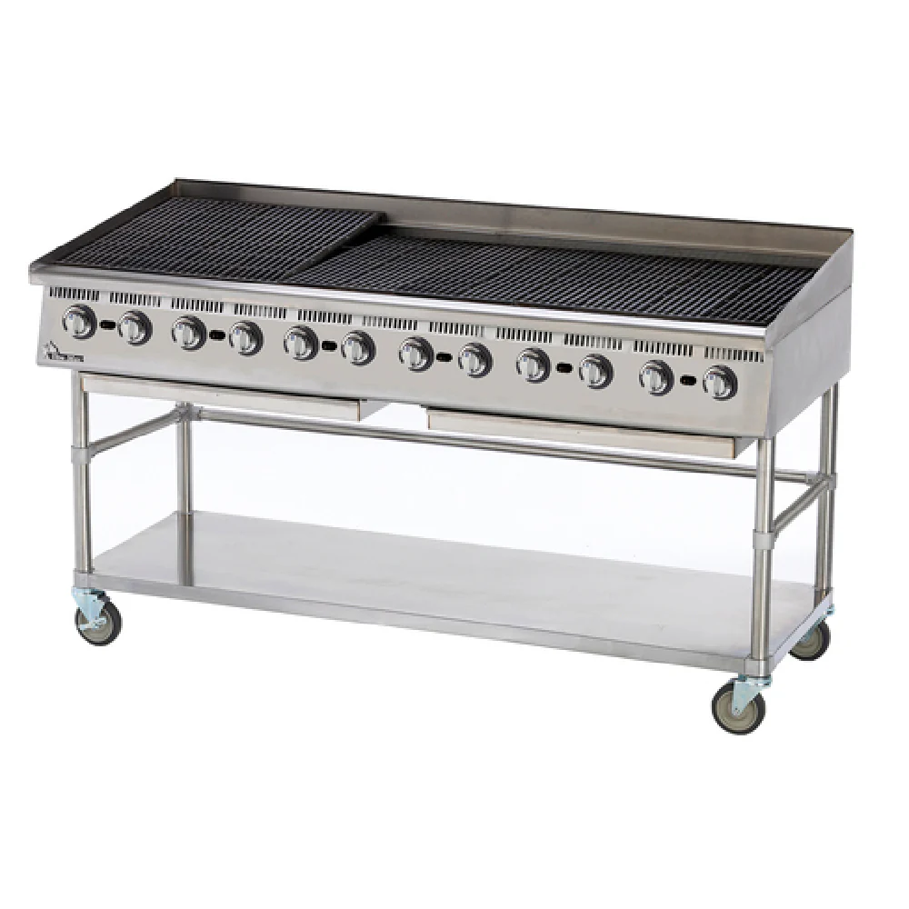 Star 8172RCBB_LP 72 Inch Charbroiler Gas with Steel Radiants 240000 BTU