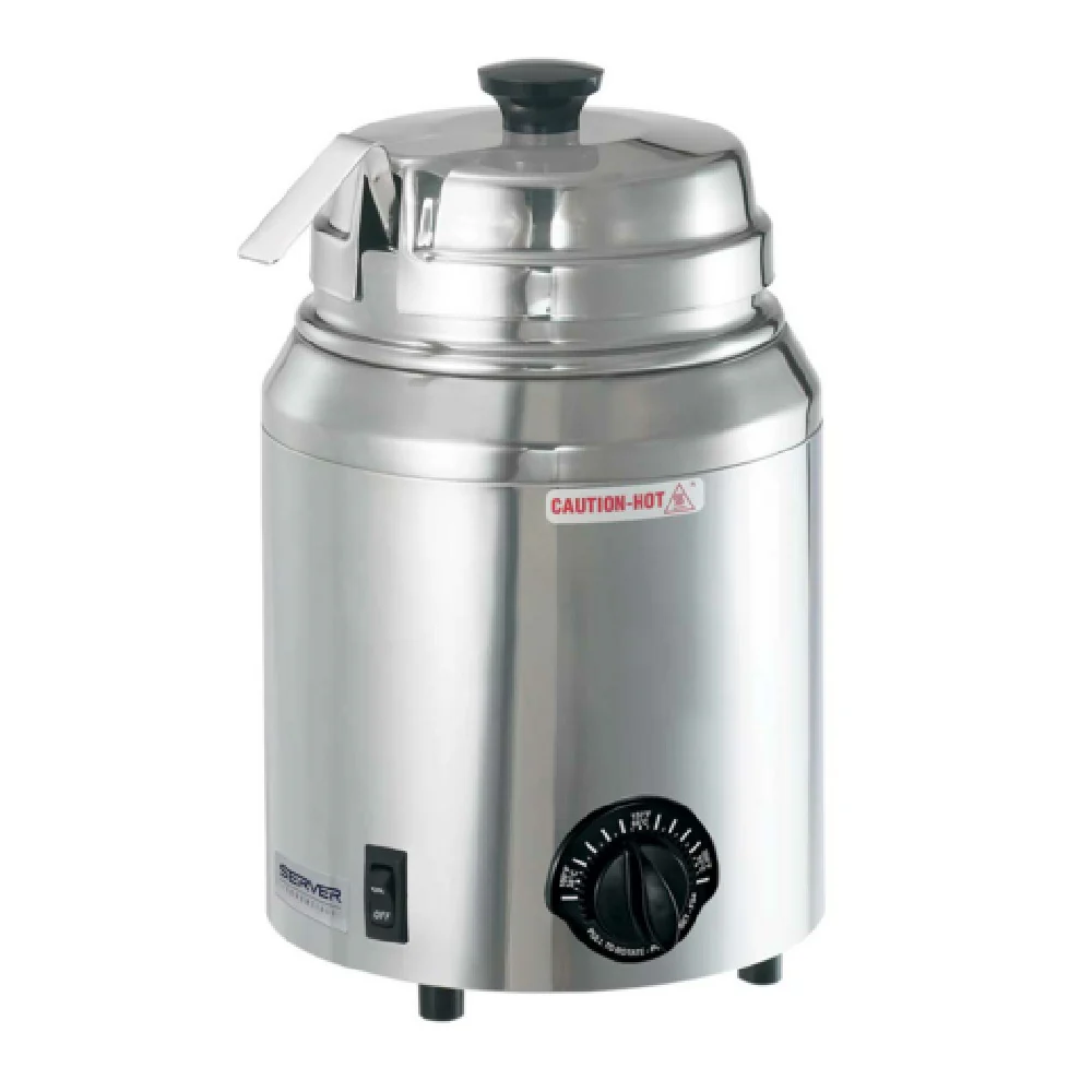 Server Products 82500 7.75 Inch Food Topping Warmer with Ladle Electric Stainless Steel Server Products 82500 7.75 Inch Food Topping Warmer with Ladle Electric Stainless Steel