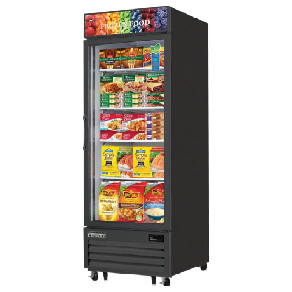 Everest Refrigeration EMGF23B 29 Inch Reach-In Freezer 23 cu ft Black Steel With Locking Door Everest Refrigeration EMGF23B 29 Inch Reach-In Freezer 23 cu ft Black Steel With Locking Door