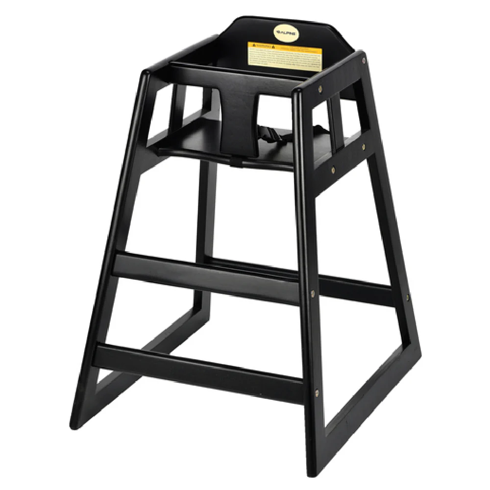 Alpine Industries ALP412-01-ESP 18 Inch Dark Finish Wood High Chair with Restraint Belt Alpine Industries ALP412-01-ESP 18 Inch Dark Finish Wood High Chair with Restraint Belt
