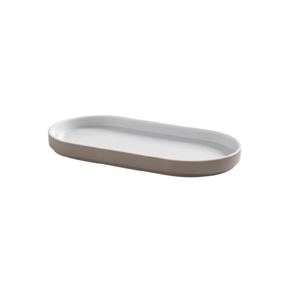 American Metalcraft UPLR10MO 10-1/2 Inch Oval Platter BPA Free Melamine Mocha