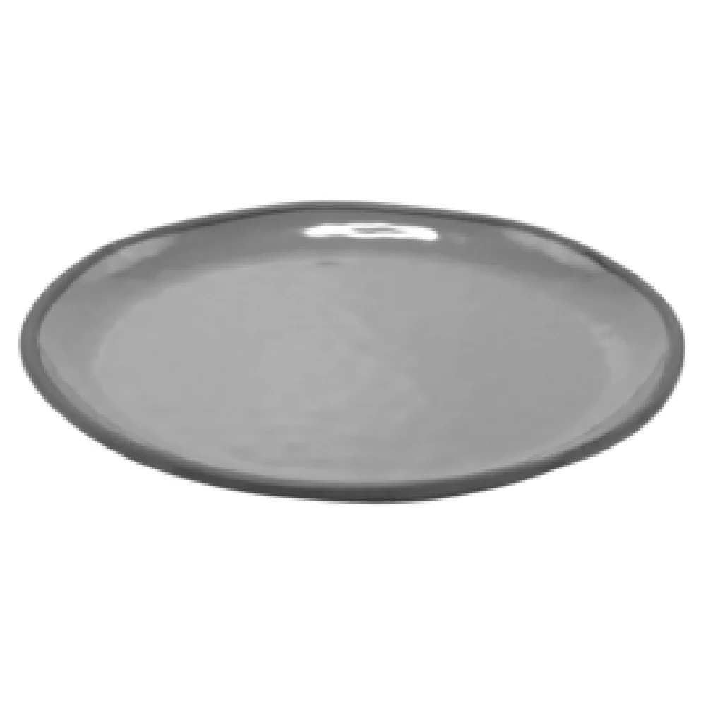 BauscherHepp TGY4601 6 Inch Diameter Small Organic Rim Plate Melamine Gray