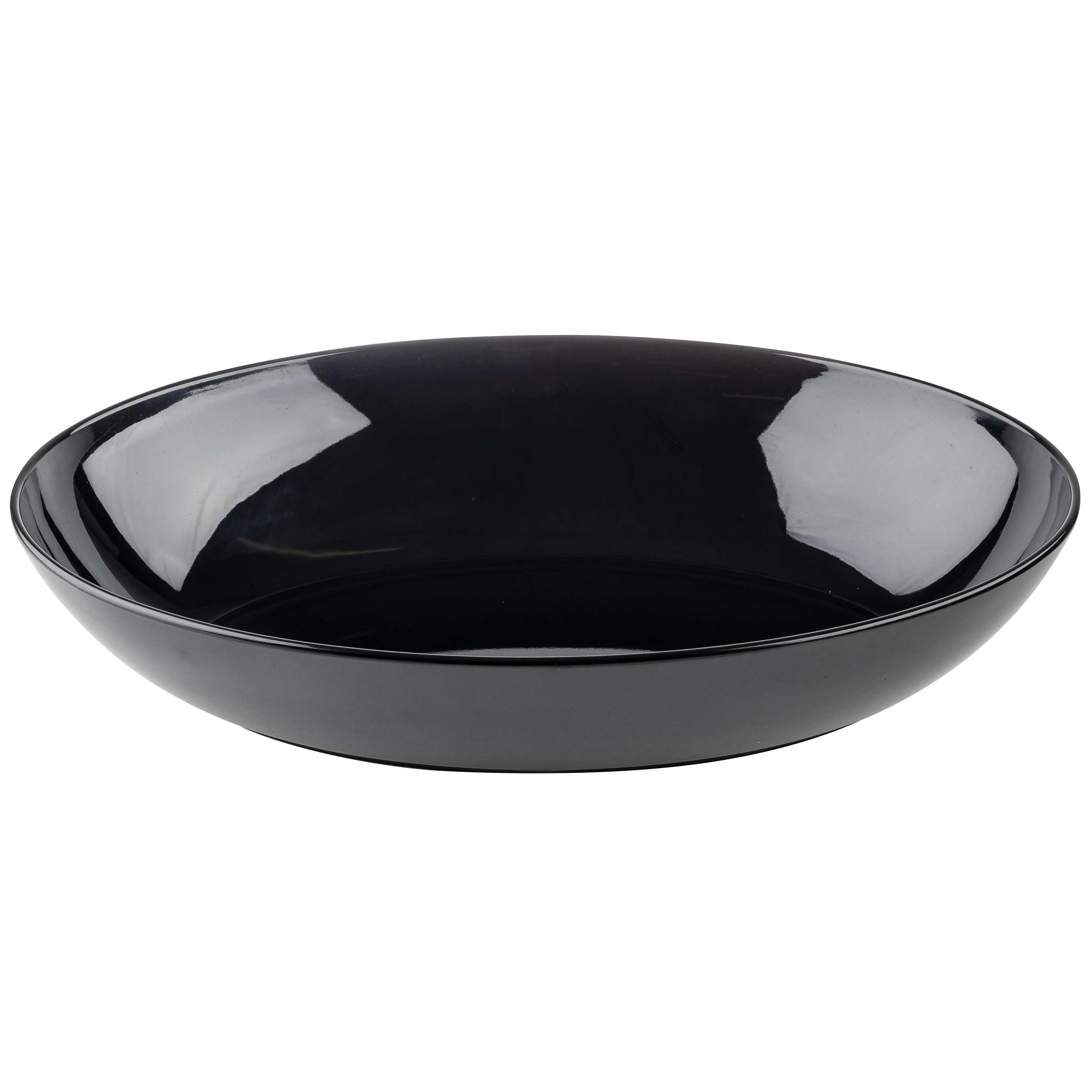 Tablecraft 12591 6.5 Qt Black Oval Bowl Melamine 18 Inch for Food Presentation