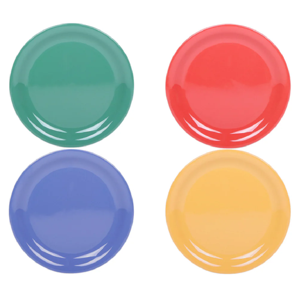 GET Enterprises B714PL-MIX 7-1/4 Inch Round Platter Melamine Assorted Colors GET Enterprises B714PL-MIX 7-1/4 Inch Round Platter Melamine Assorted Colors