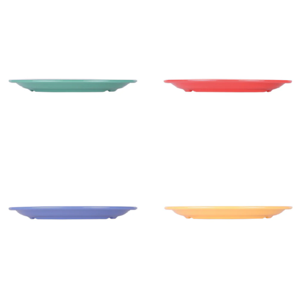 GET Enterprises B714PL-MIX 7-1/4 Inch Round Platter Melamine Assorted Colors