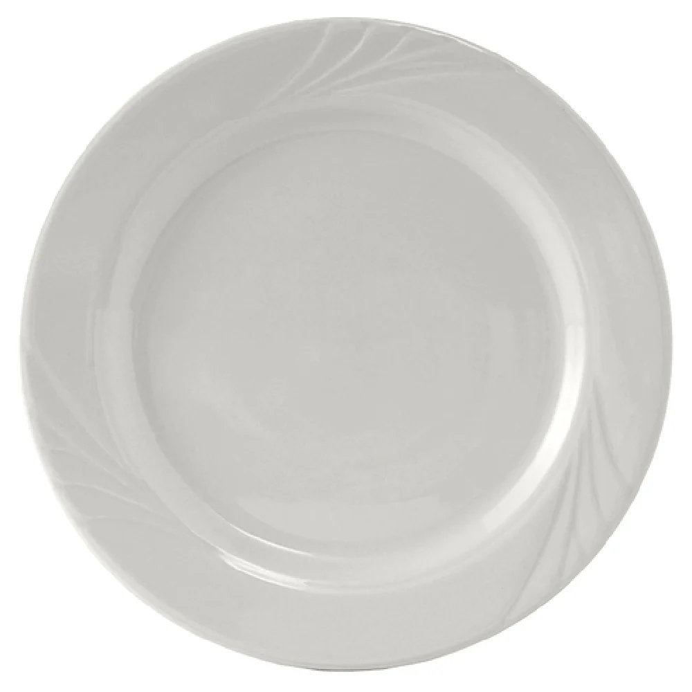 Tuxton YPA-120 12 Inch Diameter Round Plate with Wide Rim Porcelain White Tuxton YPA-120 12 Inch Diameter Round Plate with Wide Rim Porcelain White