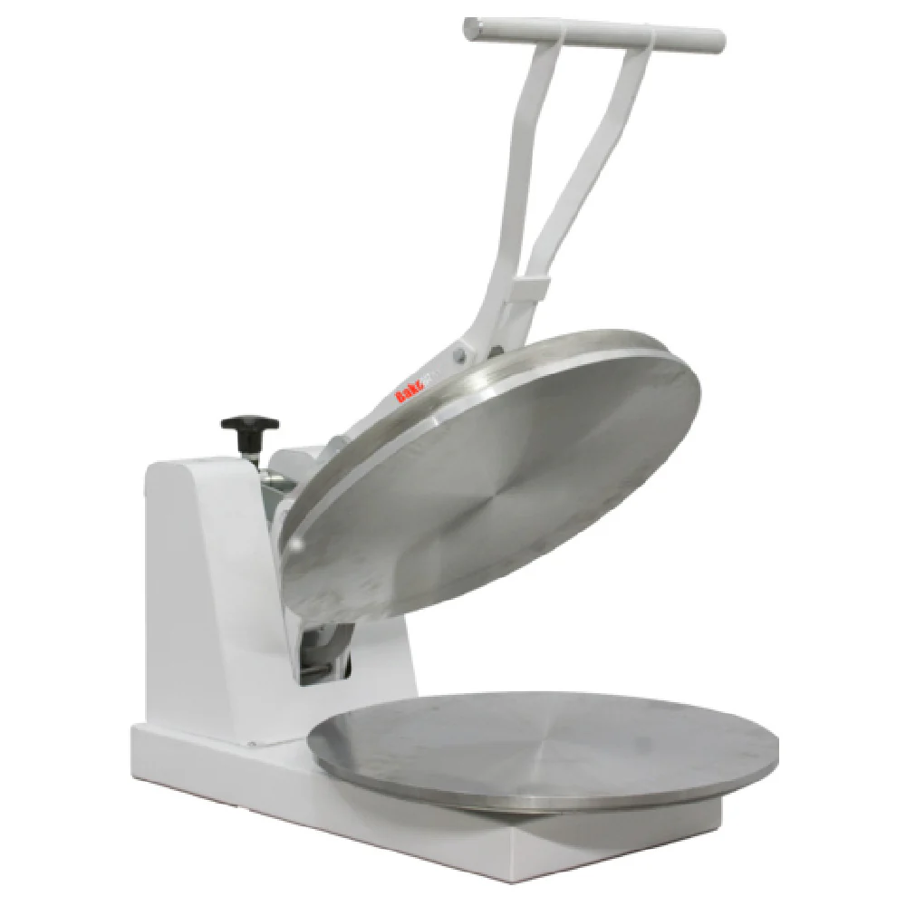 BakeMax BMDM18NH 18 Inch Manual Pizza Dough Press Stainless Steel No Heat BakeMax BMDM18NH 18 Inch Manual Pizza Dough Press Stainless Steel No Heat