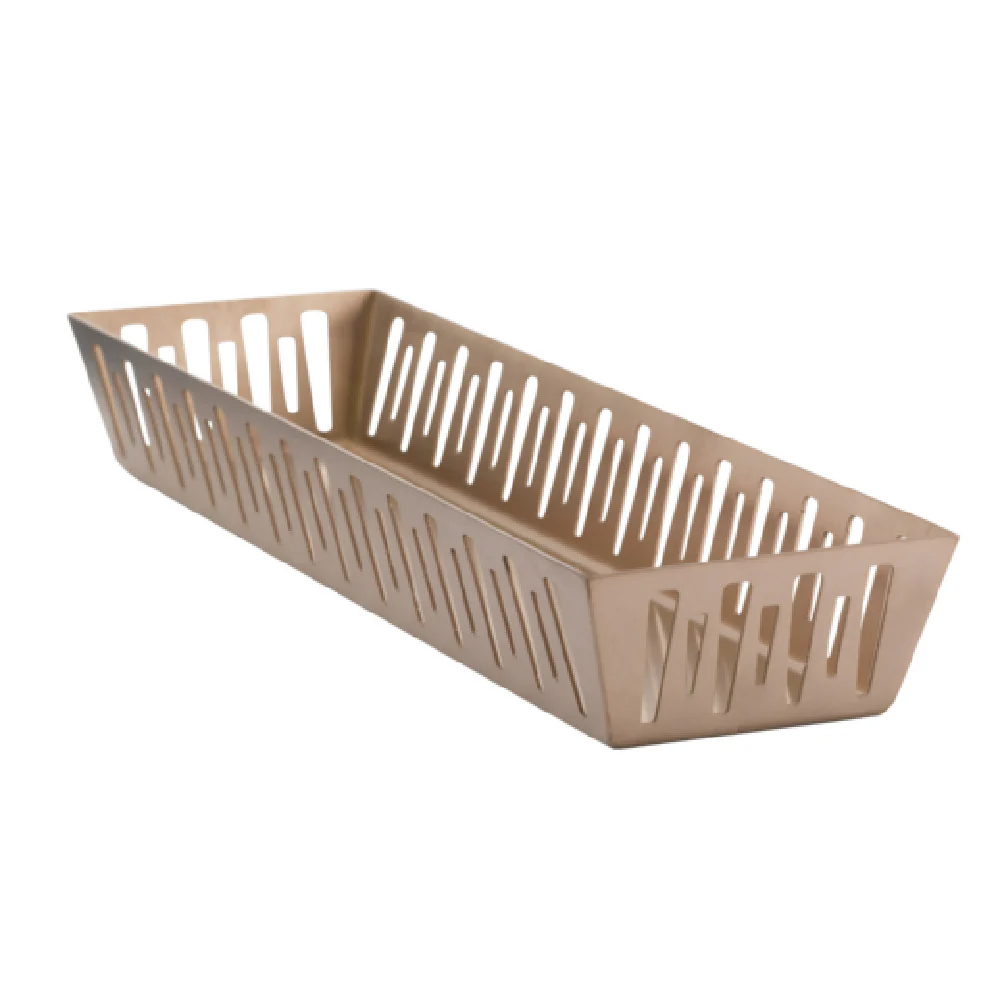 Service Ideas DB-77RG 3.5 Inch Hand Wash Only Bread Basket Stainless Steel Rose Gold Finish