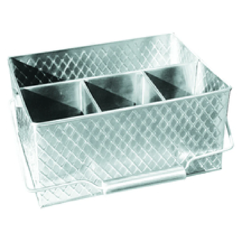 Tablecraft 10040 10 Inch Utensil Caddy with Four Sections Stainless Steel Tablecraft 10040 10 Inch Utensil Caddy with Four Sections Stainless Steel