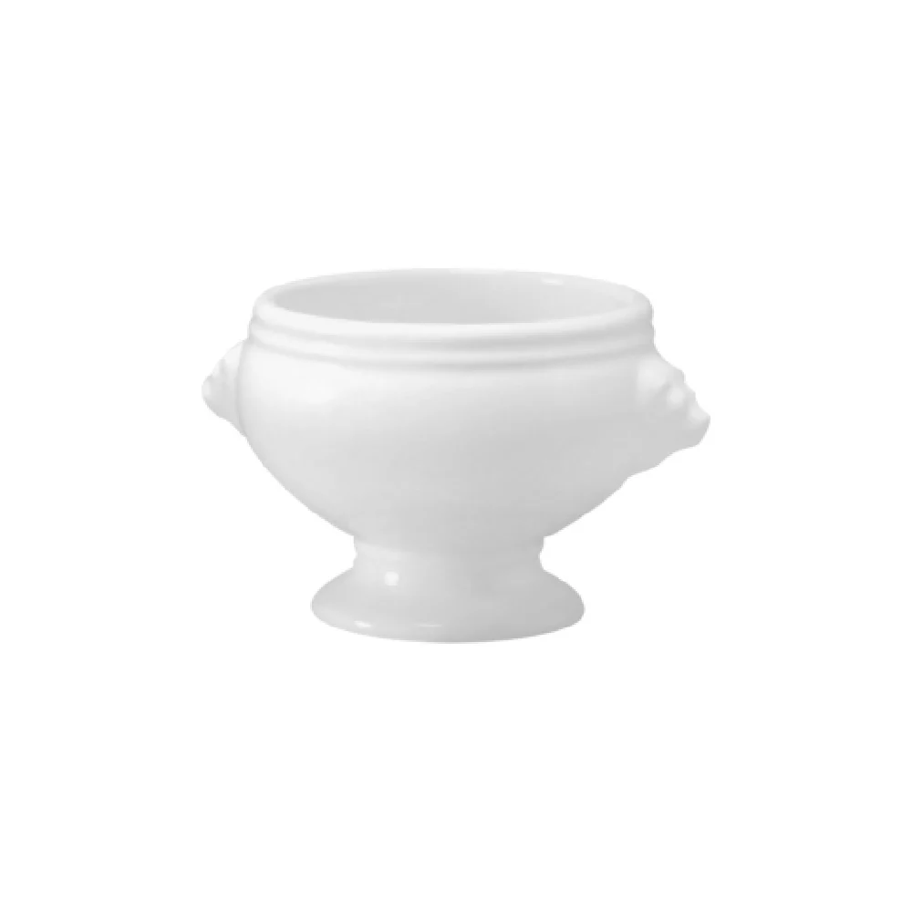 Steelite DCI624UW 13 Oz Lion's Head Tureen Ceramic Round Oven and Microwave Safe