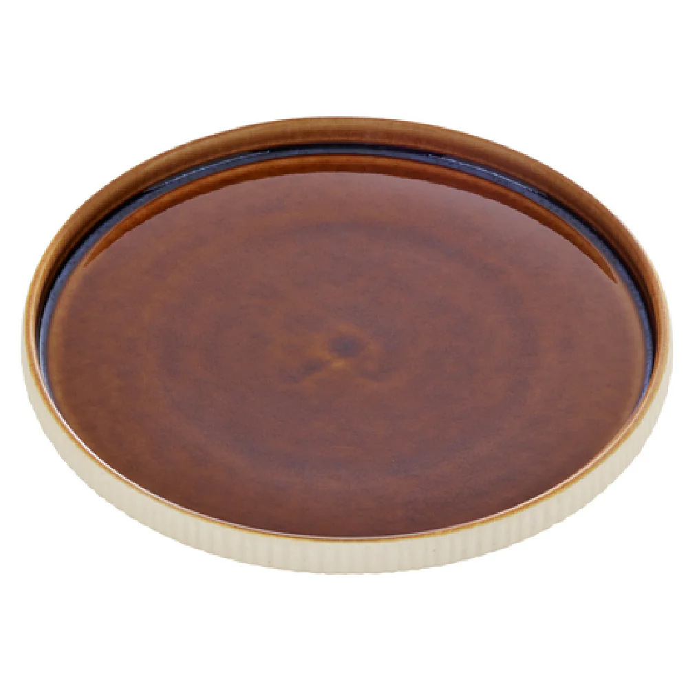 BauscherHepp P011227-016150 10-5/8 Inch Diameter Round Plate Ceramic Brown