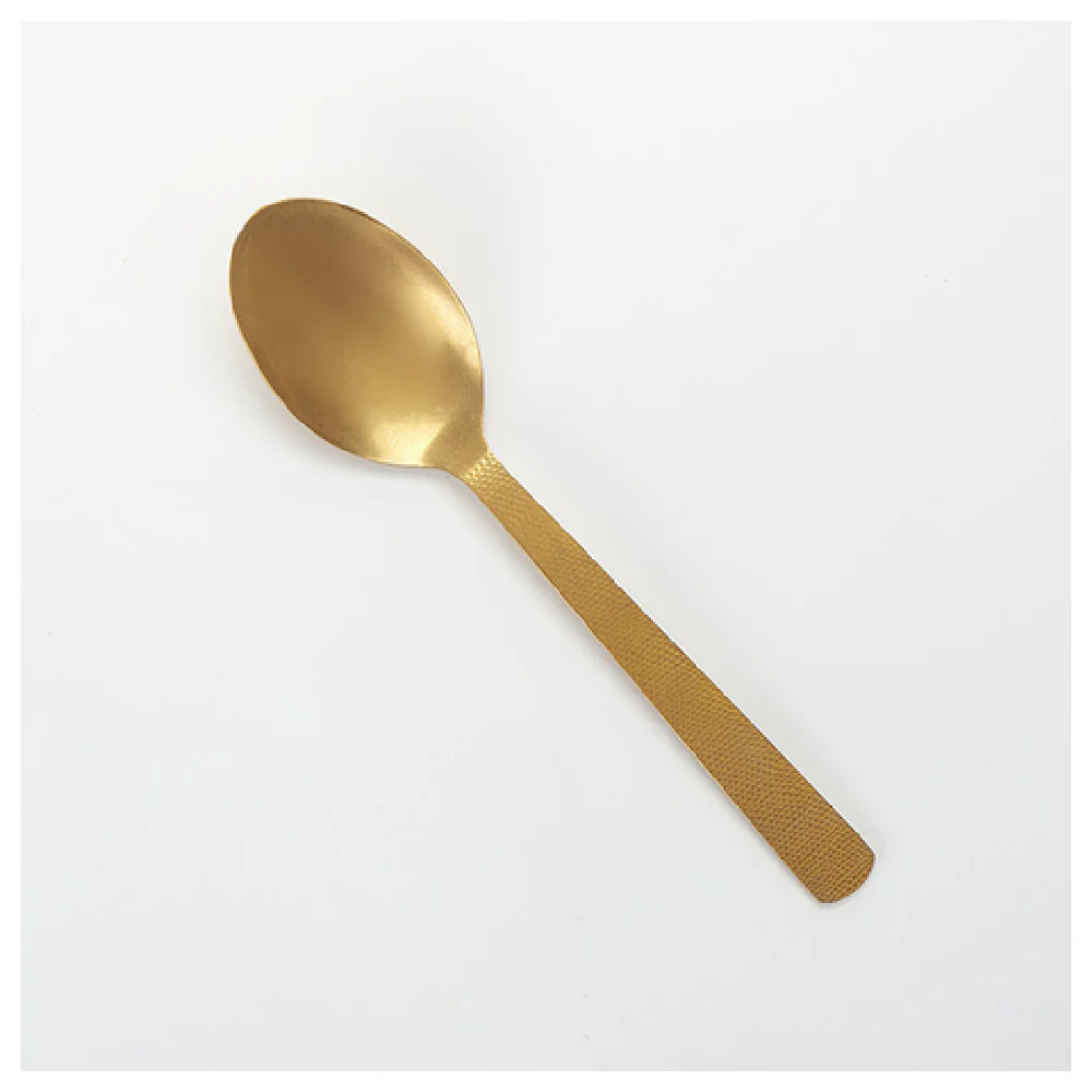 American Metalcraft GVHSP10 10 Inch Length Solid Serving Spoon Vintage Gold Hammered 18/0 Stainless Steel