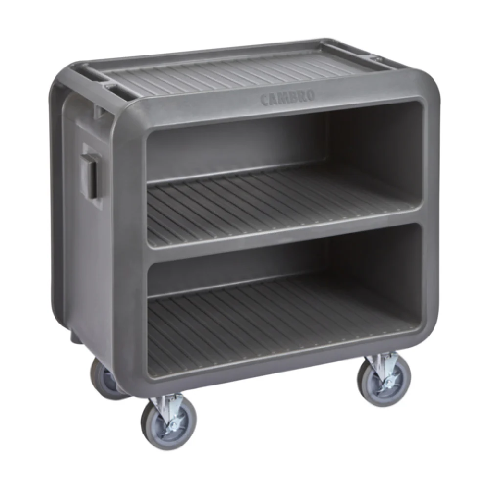 Cambro SC330615 37-1/2 Inch Utility Cart Polyethylene Gray with 3 Shelves Cambro SC330615 37-1/2 Inch Utility Cart Polyethylene Gray with 3 Shelves