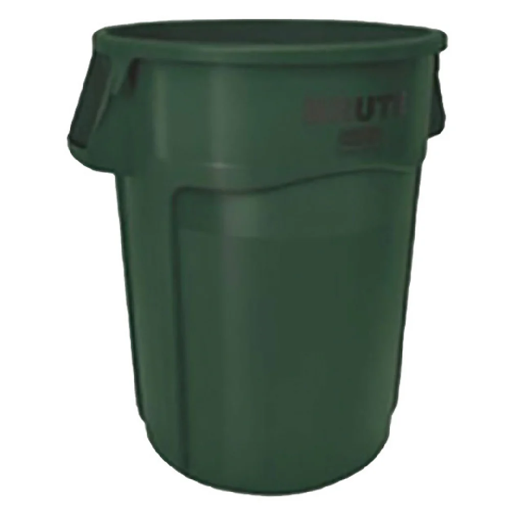 Rubbermaid 1779741 24 Inch Diameter Vented Container 44 Gallon Dark Green Polyethylene