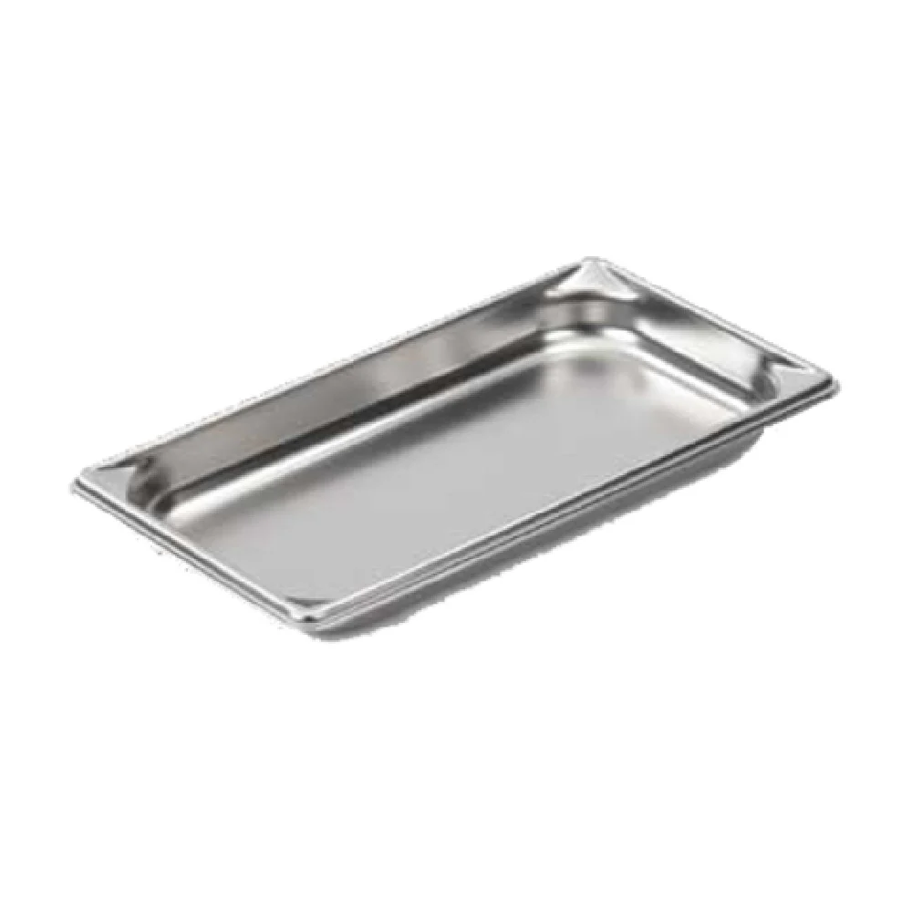 Vollrath 30312 1/3 Size 1.3 Quart Stainless Steel Food Pan with Reinforced Corners