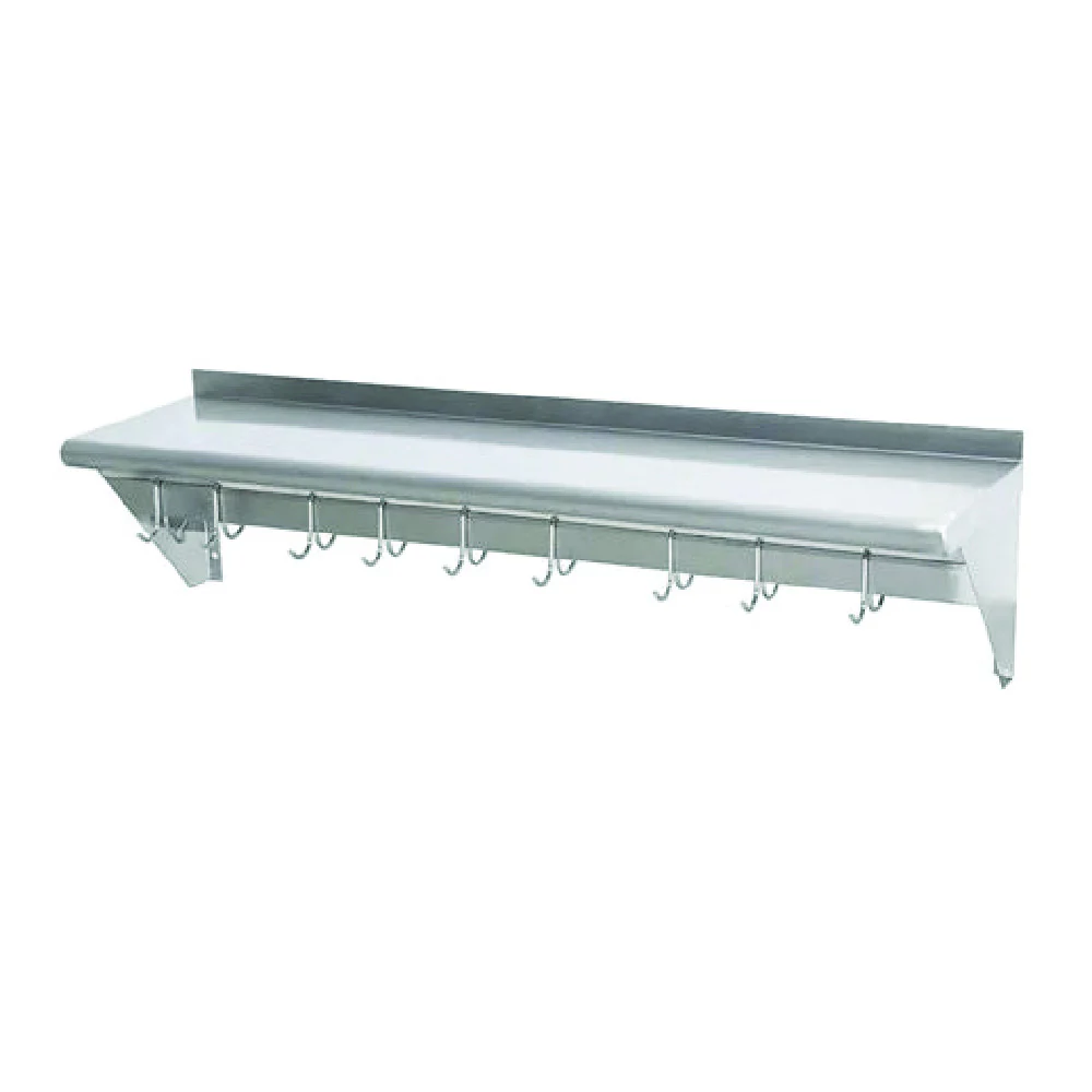 Hubert 99375 CenPro Wall-Mounted Pot Rack With Shelf 15