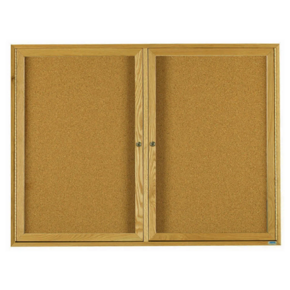 Aarco OBC4872R 72 Inch Red Oak Bulletin Board Enclosed with Cork Panel Aarco OBC4872R 72 Inch Red Oak Bulletin Board Enclosed with Cork Panel