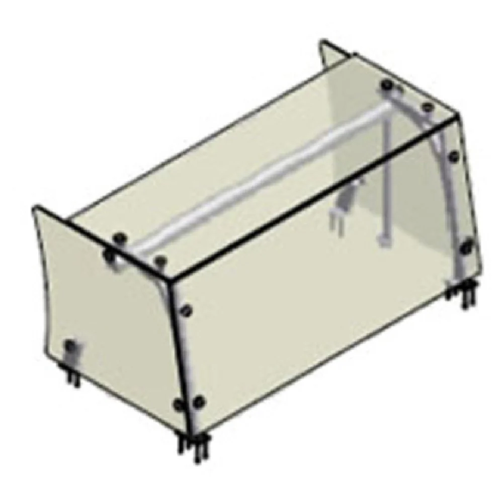 Atlas Metal VGG6-EP3-LT-3 49 Inch Sneeze Guard Full Service Display with Lighting Atlas Metal VGG6-EP3-LT-3 49 Inch Sneeze Guard Full Service Display with Lighting