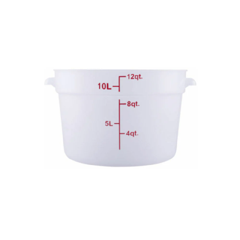 Hubert 29A-055 Kratos® CenPro Round Food Storage Container 12 Qt. Capacity Translucent Hubert 29A-055 Kratos® CenPro Round Food Storage Container 12 Qt. Capacity Translucent