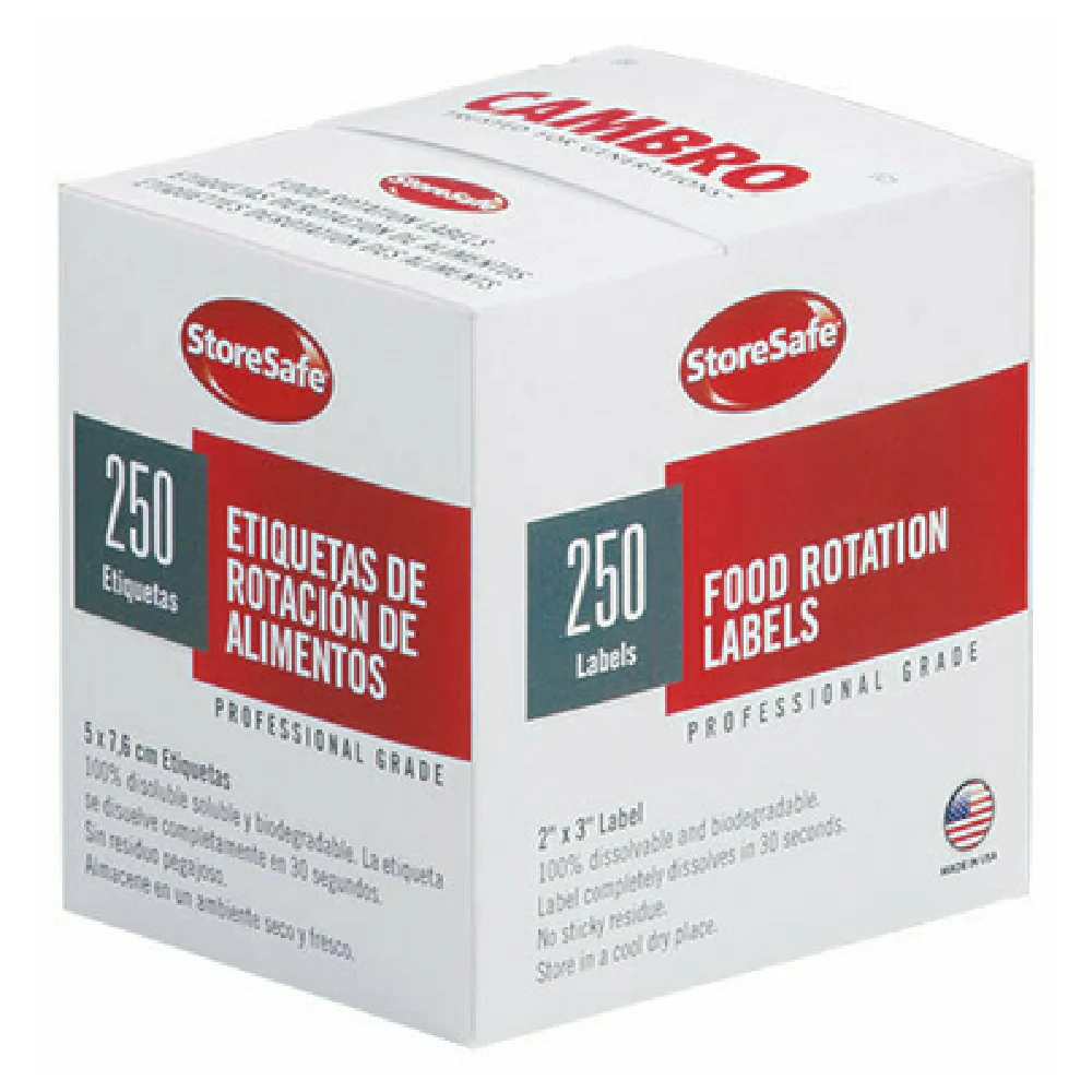 Cambro 23SLB250 2 Inch x 3 Inch StoreSafe Food Rotation Label 250 Labels per Roll Cambro 23SLB250 2 Inch x 3 Inch StoreSafe Food Rotation Label 250 Labels per Roll