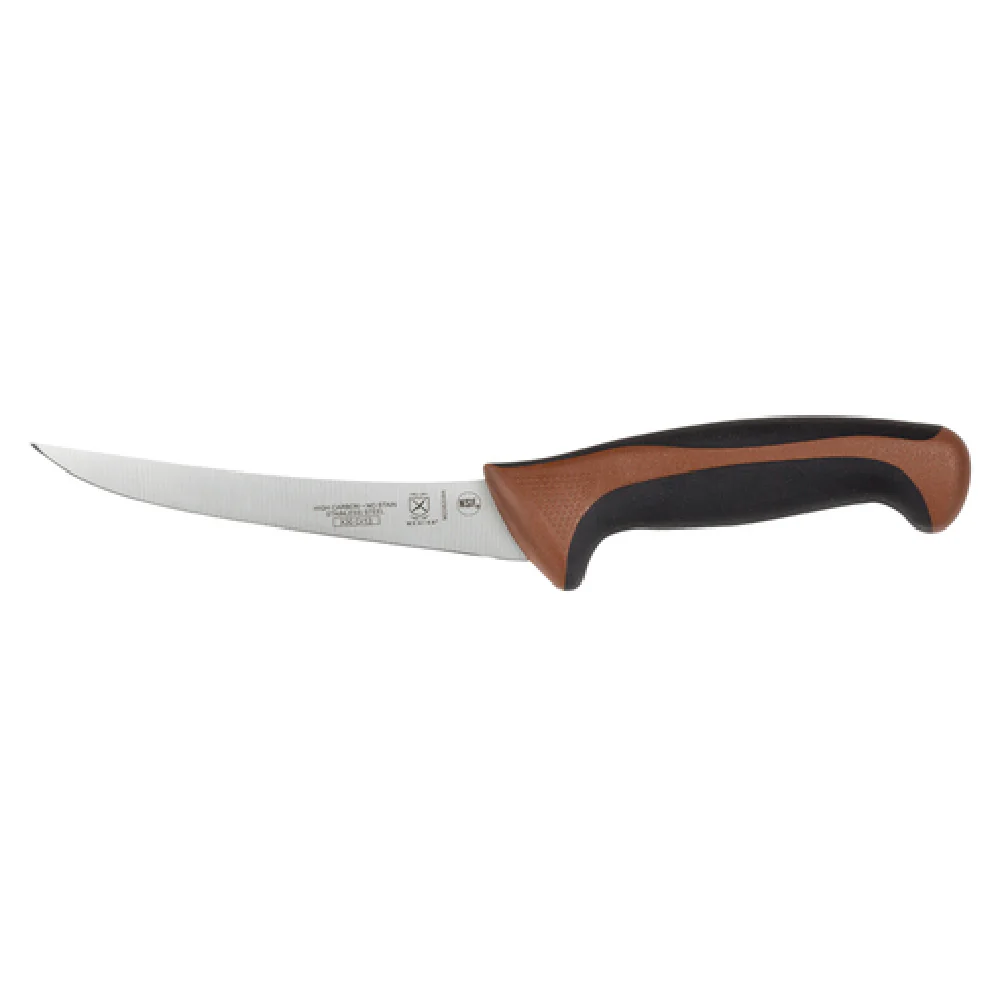 Mercer Culinary M23820BR 6 Inch Curved Boning Knife High Carbon Steel Brown Handle