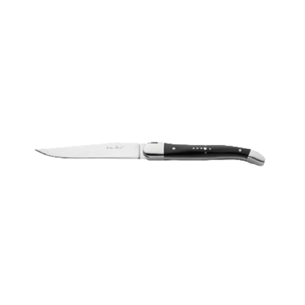 Tableware Solutions USA F10672 9 Inch Blade 18/10 Stainless Steel Black Pakka Wood Handle Steak Knife