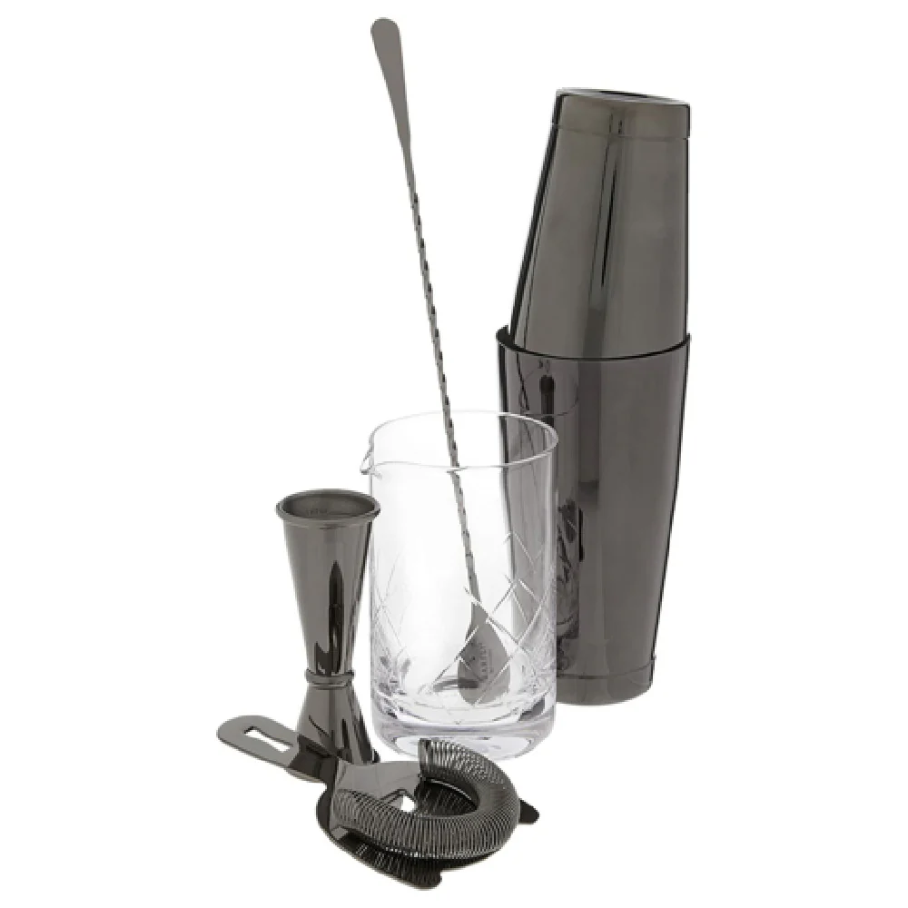 Mercer Culinary M37131BK 18 to 28 Oz Cocktail Mixing Set with Gun Metal Black Finish Mercer Culinary M37131BK 18 to 28 Oz Cocktail Mixing Set with Gun Metal Black Finish