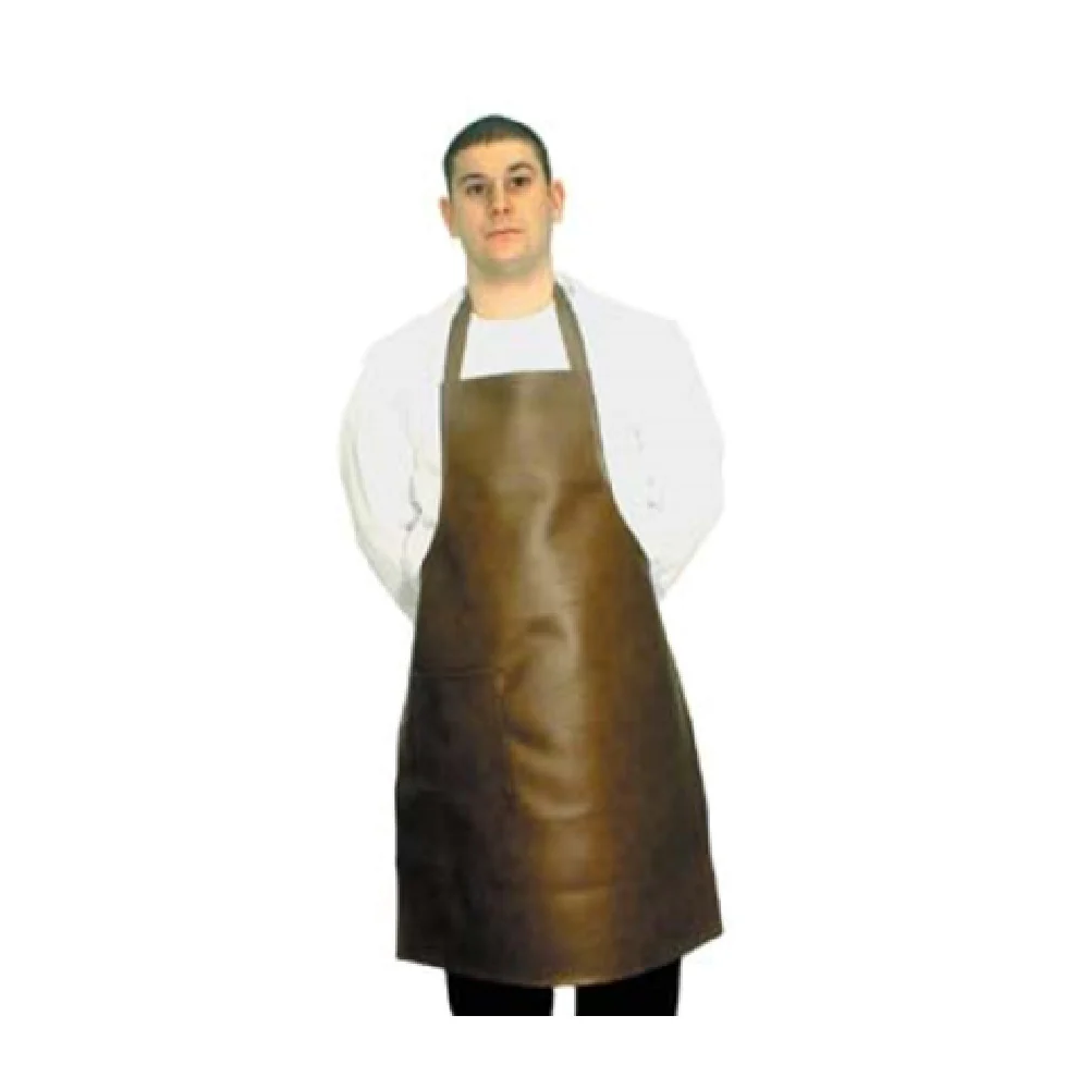 Admiral Craft HVA-2638 35 Inch Length Naugahyde Bib Apron Brown with Pocket Admiral Craft HVA-2638 35 Inch Length Naugahyde Bib Apron Brown with Pocket