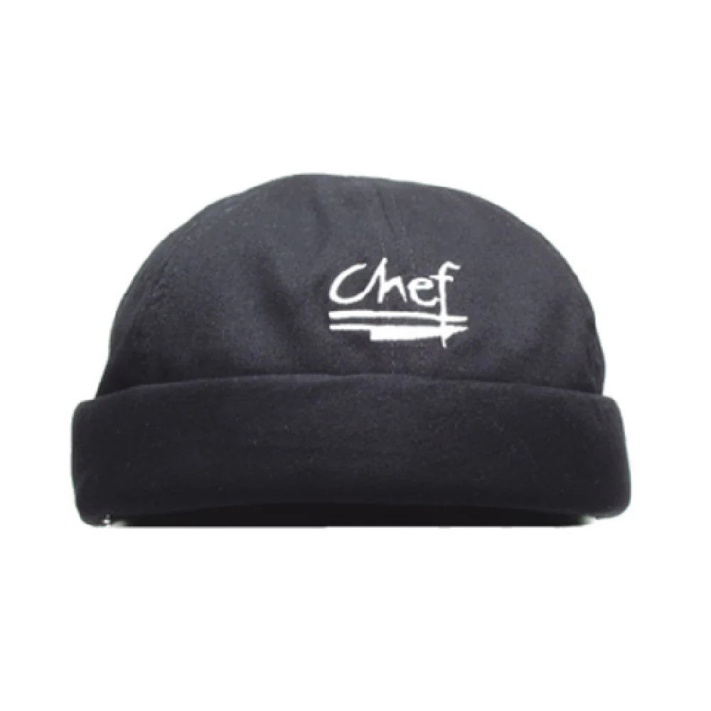 John Ritzenthaler Company H060BK Black Chef's Hat Elastic Band Cotton