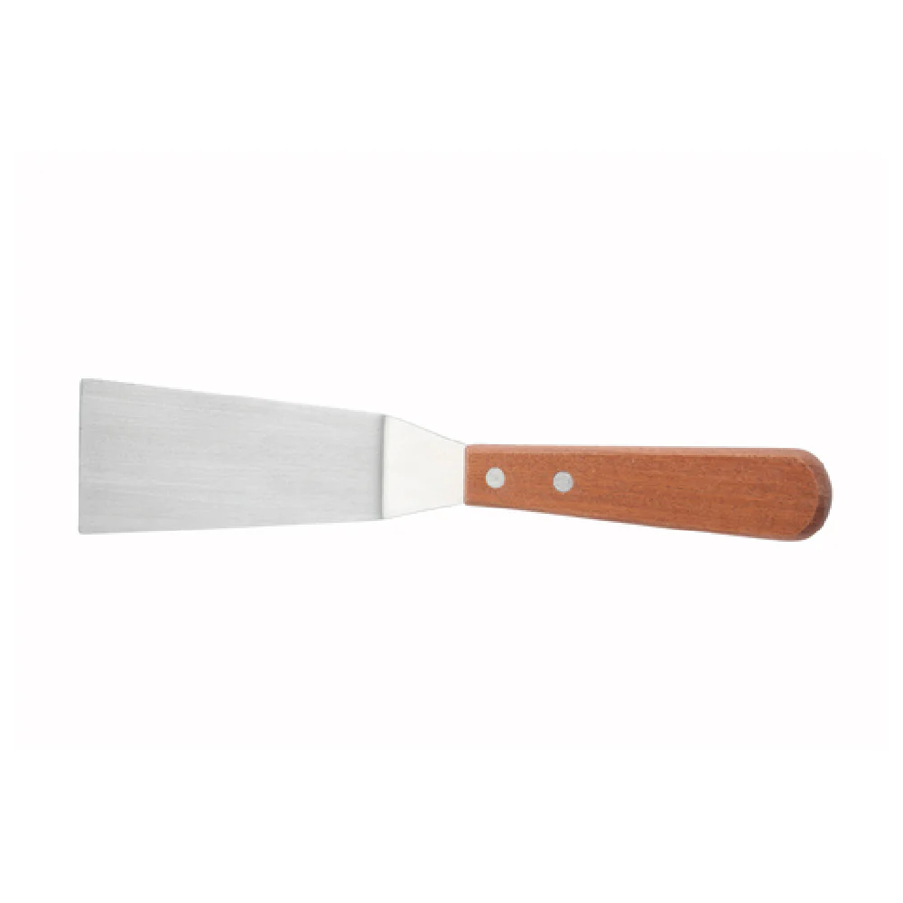 Winco TN165 4-1/4 Inch Blade Grill Spatula Wooden Handle Dishwasher Safe Stainless Steel Satin Finish Winco TN165 4-1/4 Inch Blade Grill Spatula Wooden Handle Dishwasher Safe Stainless Steel Satin Finish