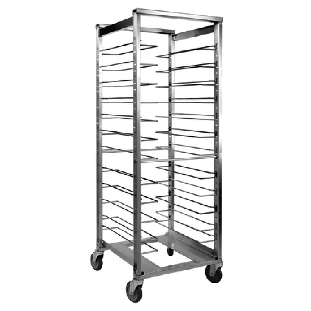 Cres Cor 207UA13A 25 Inch Mobile Utility Rack Aluminum Open Sides with Universal Slides