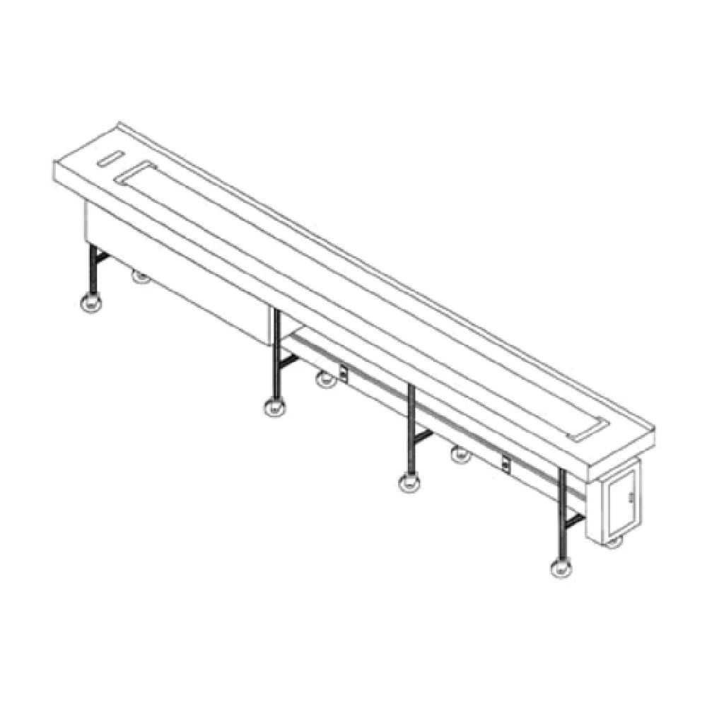 Dinex DXIESFB8 8 Foot Length Conveyor with Fabric Belt and Variable Speed