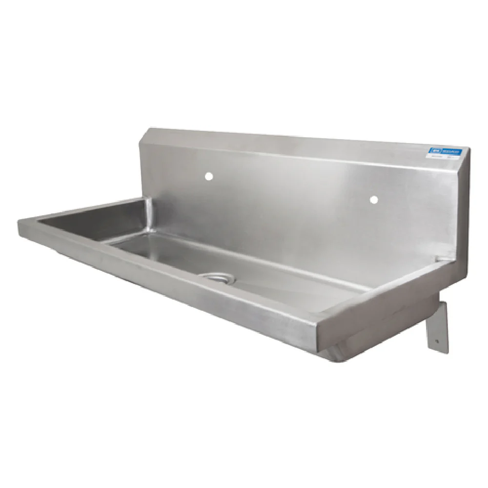 BK Resources MSHSA-96W1 96 Inch ADA Four Station Handwash Sink Wall Mount Stainless Steel