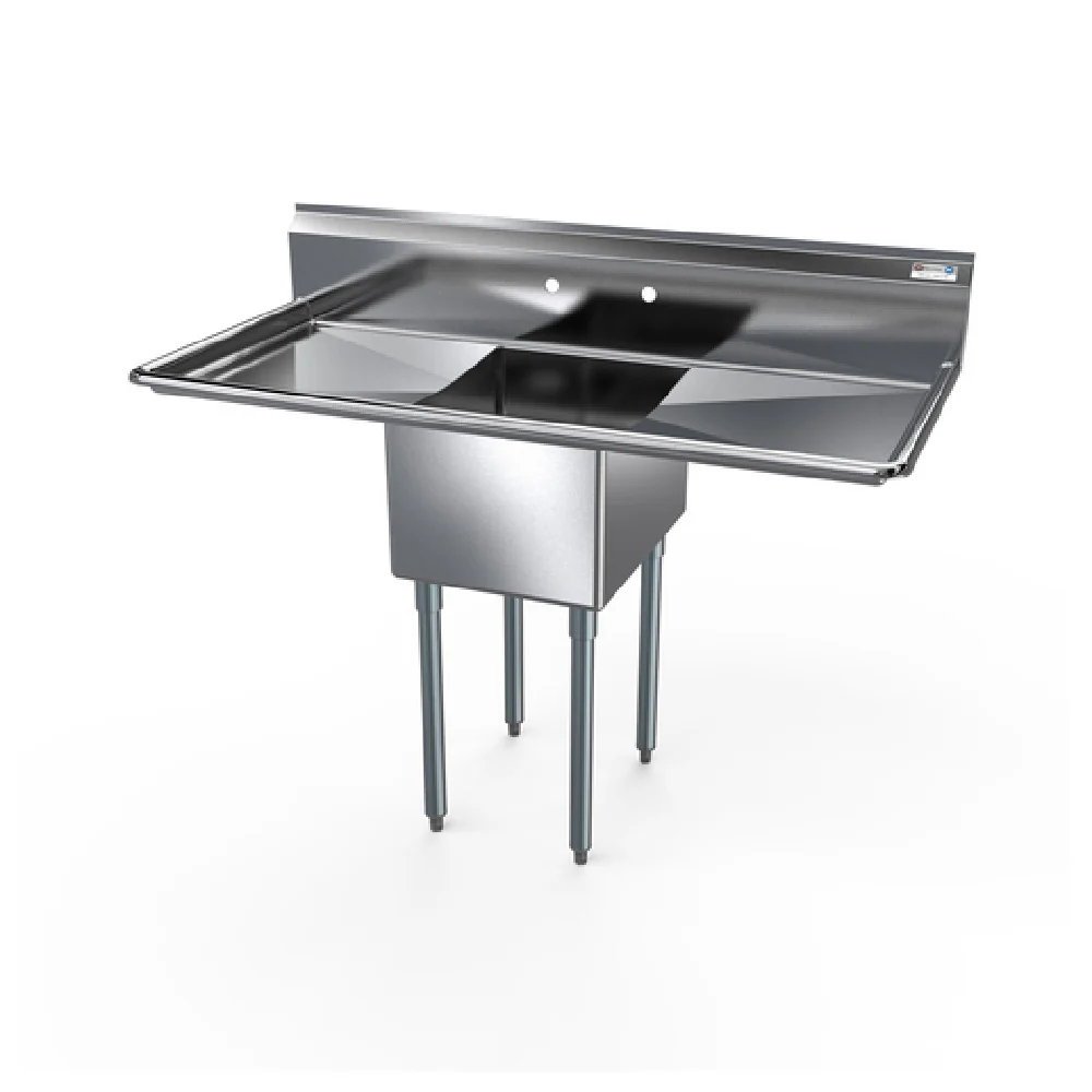 NBR Equipment 1SG-162012LR18 52 Inch Economy Sink Stainless Steel with Sink